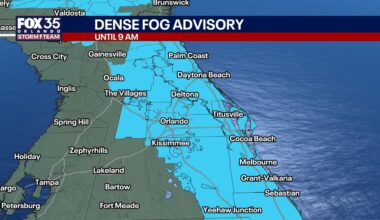 Orlando weather: Dense fog to start the morning in Central Florida