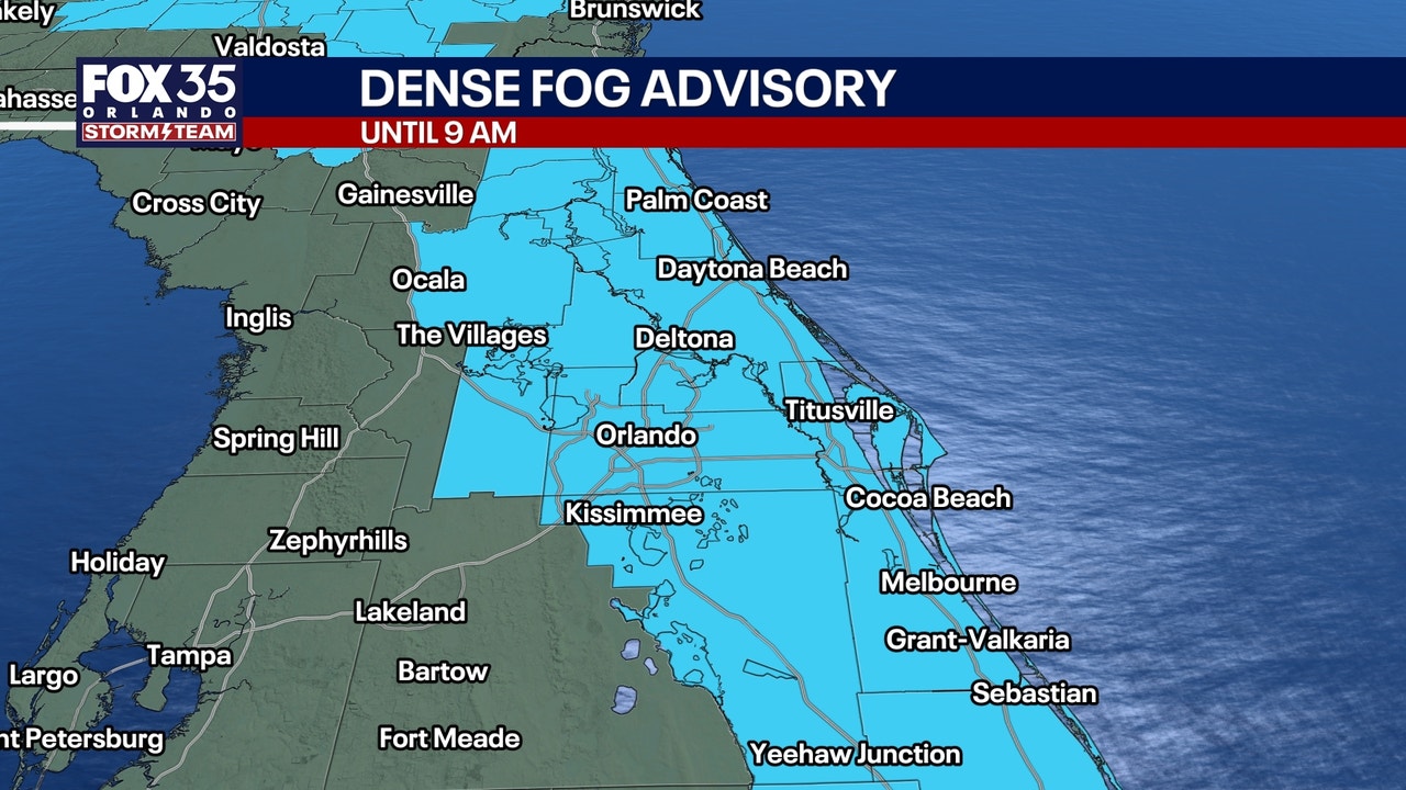 Orlando weather: Dense fog to start the morning in Central Florida