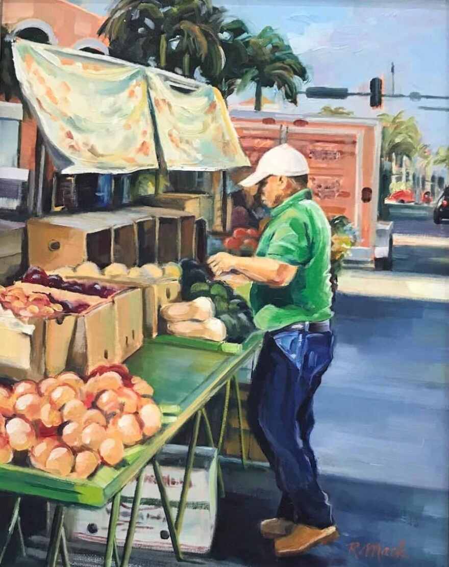 'Banter at the Blue Dog' by Rosalie Mack.