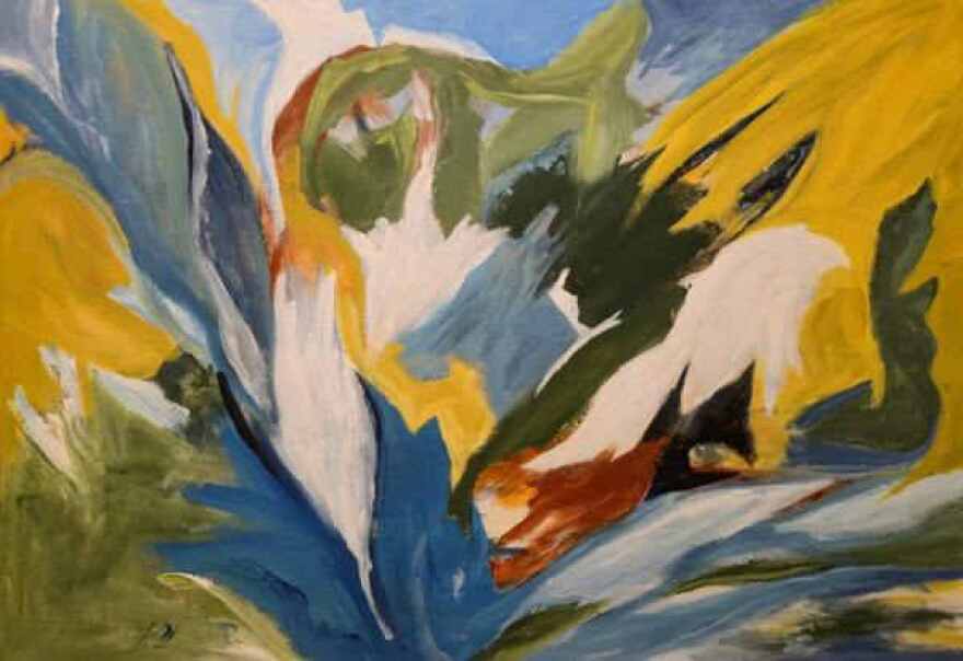 'The Exuberance of Spring' by artist Patti Wilson is part of 'Organic Abstractions' exhibition in the Alliance Member Gallery.