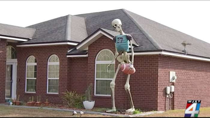 Jaguars fan refuses to take down Halloween decoration because they keep winning