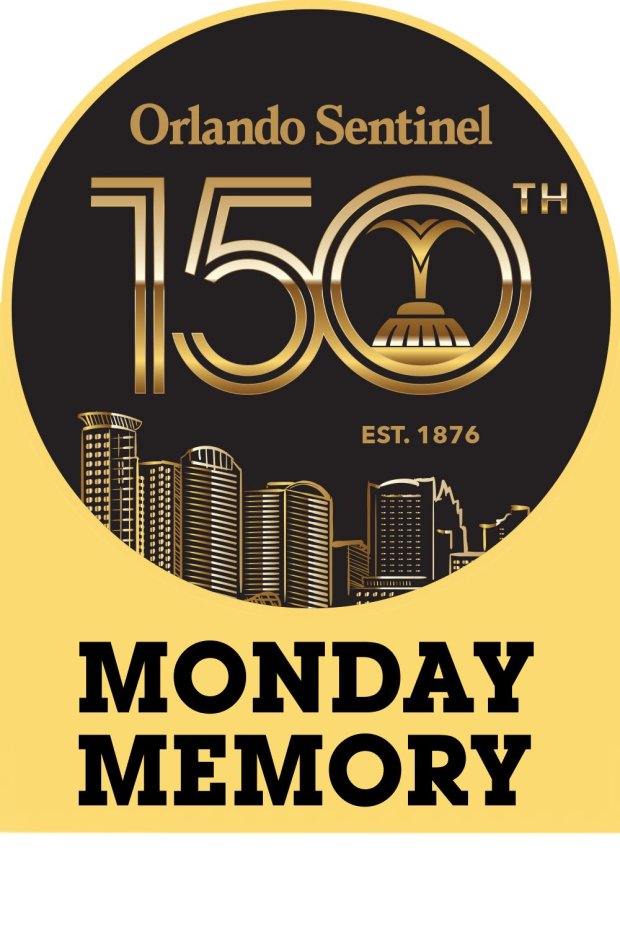 Orlando Sentinel 150th birthday logo for Monday Memory feature.