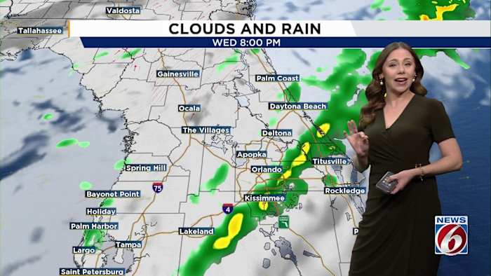 Rain on the way to Central Florida, but focus is on lingering COLD BLAST that will follow