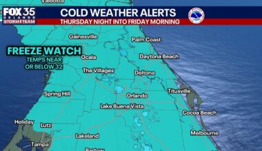 Florida cold front: county-by-county forecast, timeline, how cold it could get