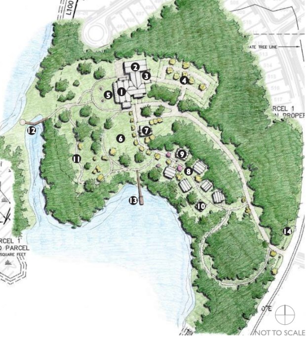 One of two special districts outlined within the proposed Johns Lake PUD in Winter Garden, plans for this 31.6-acre property include an inn, a restaurant, a wedding chapel, an event barn, a walking trail, a boardwalk with an observation deck and more. (Provided by AGMCi Planning & Design)