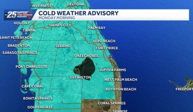 Cold weather advisory issued for South Florida