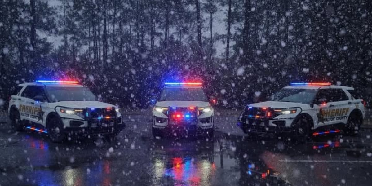 First responders across Florida’s panhandle share photos of snowy weather