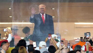 Trump at the 2026 College Football Playoff National Championship game