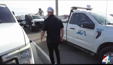 JEA worker warns drivers after crash at utility site during Move Over month
