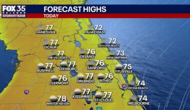 Orlando weather: Warm stretch for Central Florida before cool temps return