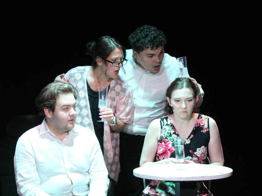Justin Price, Lisa Kuchinski, Ethan MacKay and Grace Koltz in 'And Now the Parents' vignette in 'I Love You, You're Perfect, Now Change.'