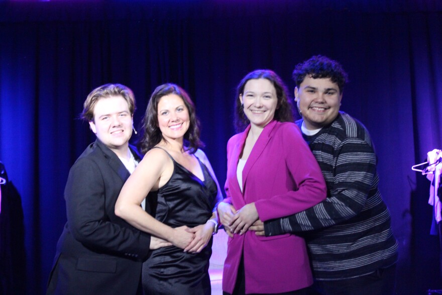 The cast: Justin Price, Lisa Kuchinski, Grace Koltz and Ethan MacKay.