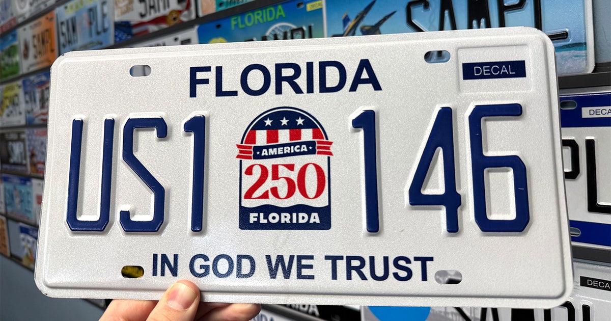Florida’s new ‘America 250’ license plate design catching drivers’ attention