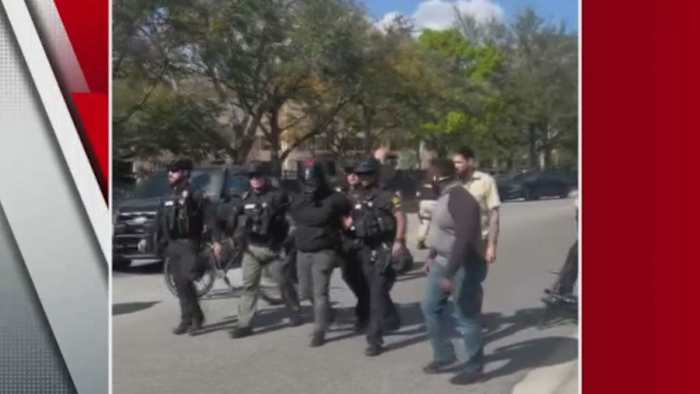 Protester detained during demonstration outside Orlando ICE office