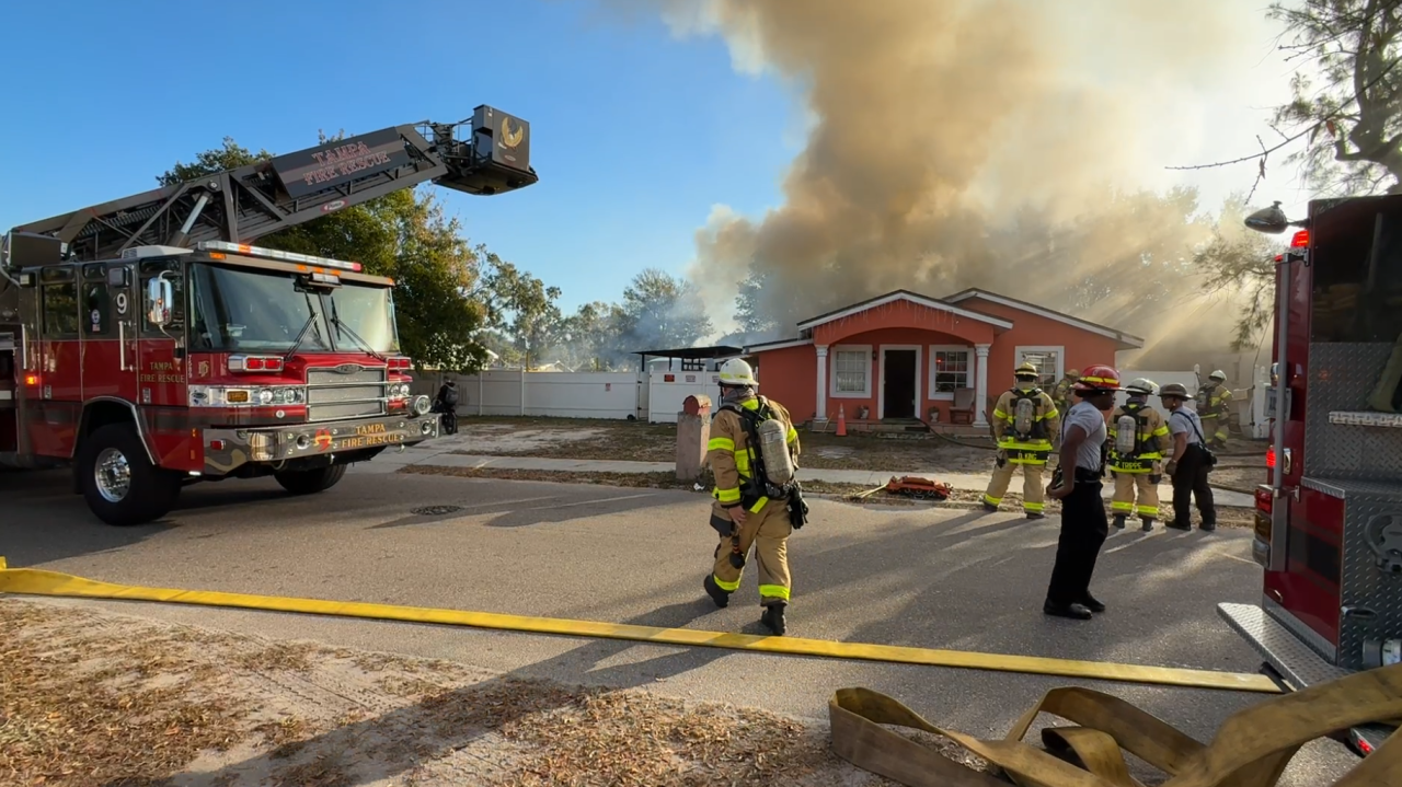 Tampa Fire Rescue on scene of a structure fire
