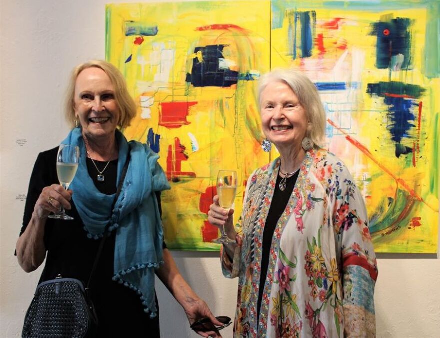 Barbara Yeomans (left) pictured with Tina Parker.