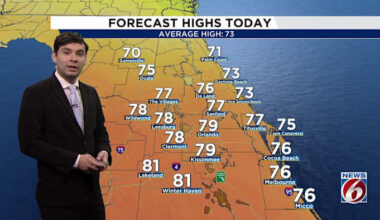 Warm through the weekend before cold returns to Central Florida