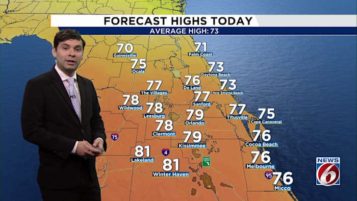 Warm through the weekend before cold returns to Central Florida