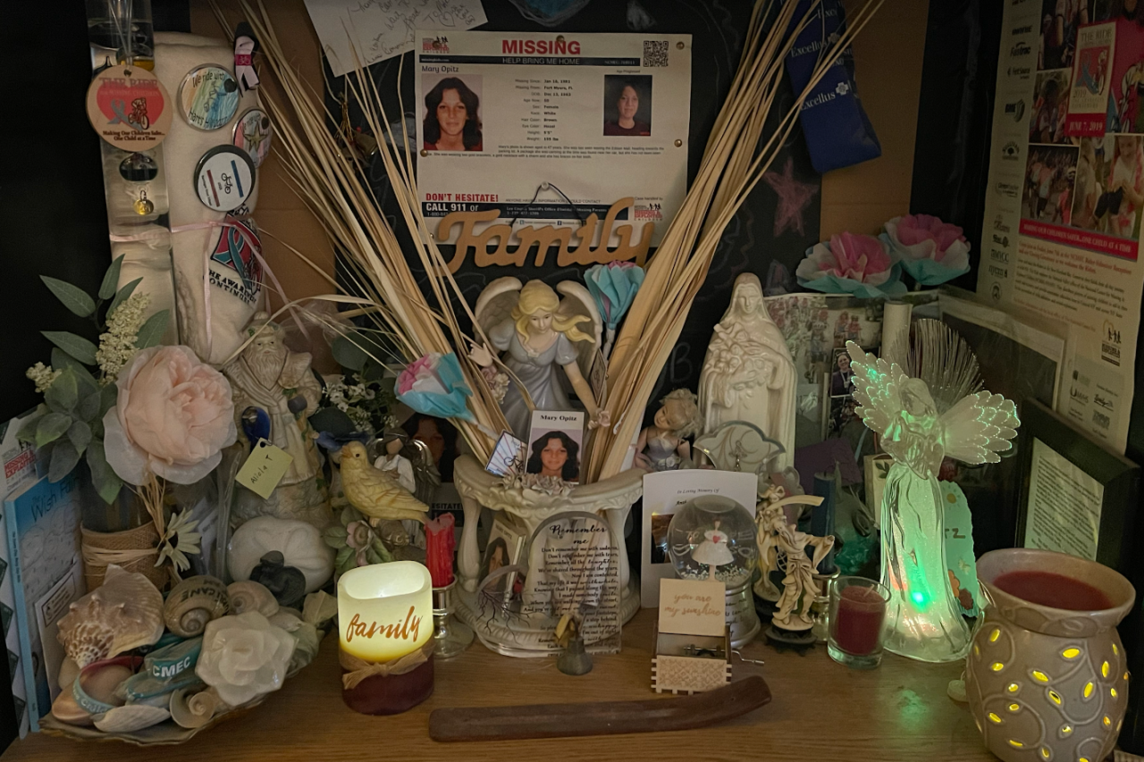 Mary Opitz's shrine in her brother's house