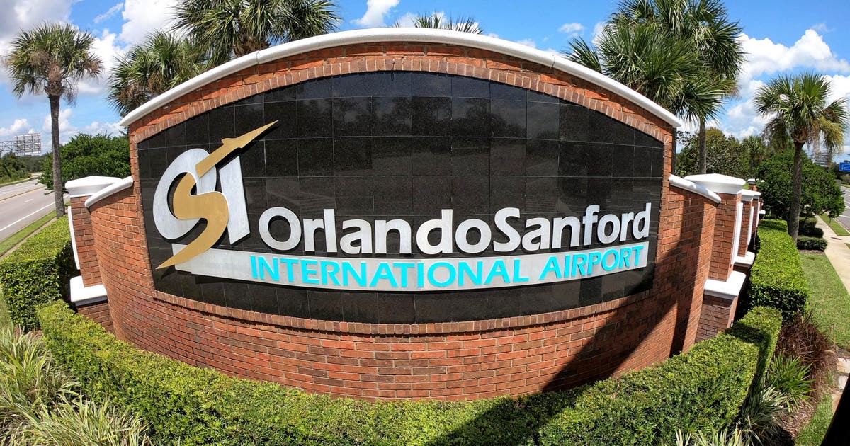 Private plane slides off Orlando Sanford International Airport runway