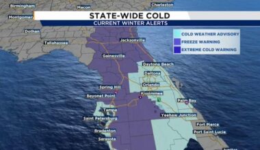 Which neighborhoods will feel the Florida freeze the most?