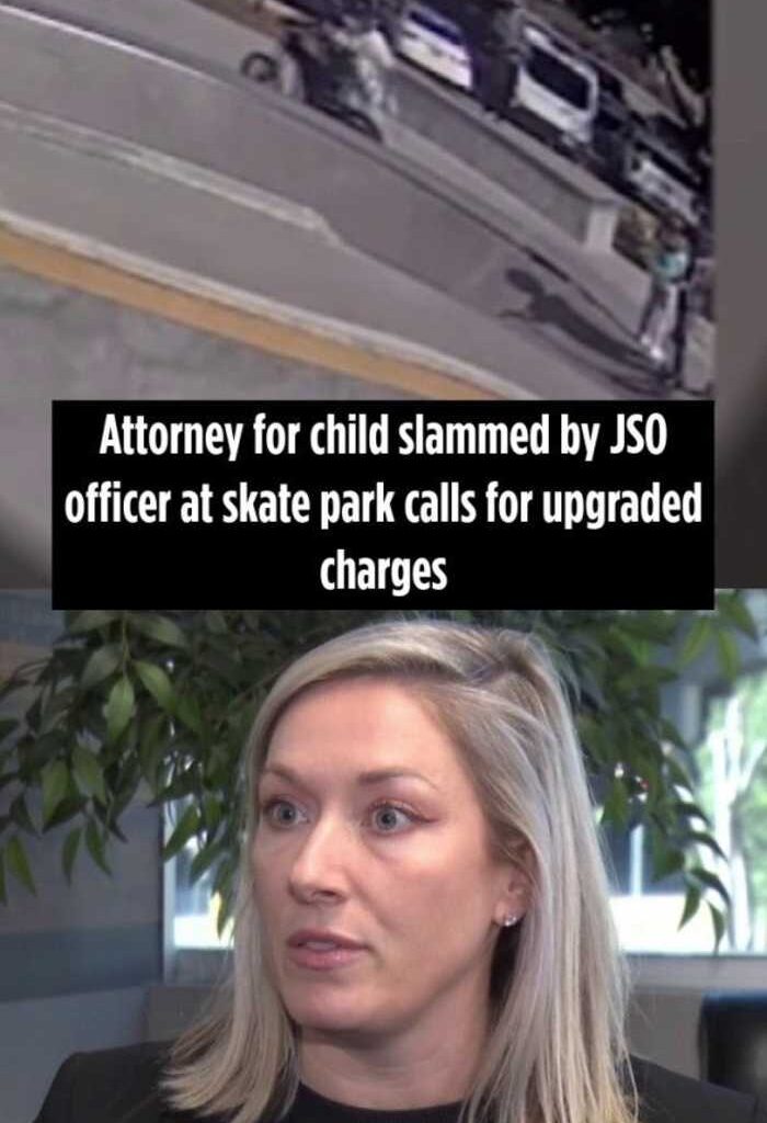 Attorney for child slammed by JSO officer at skate park calls for upgraded charges