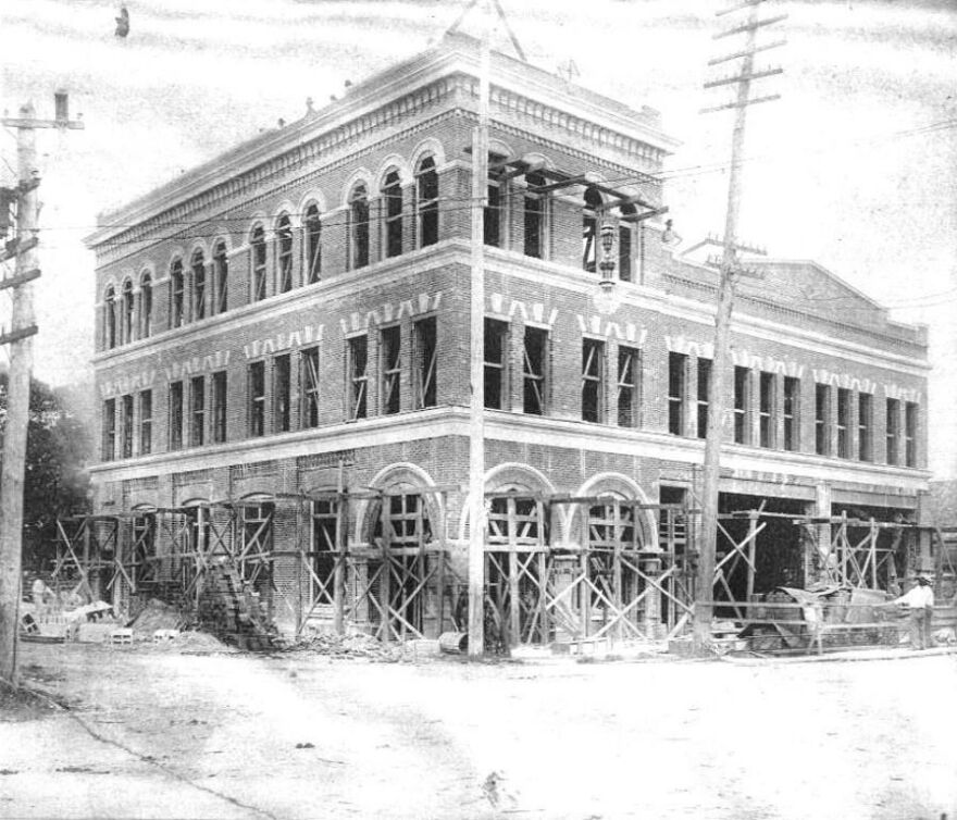 Bank of Fort Myers under construction in 1911.