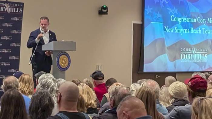 Outrage over ICE agents during Florida Congressman Cory Mills Town Hall