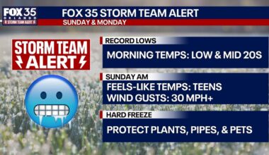 Orlando weather: Central Florida faces rare cold snap