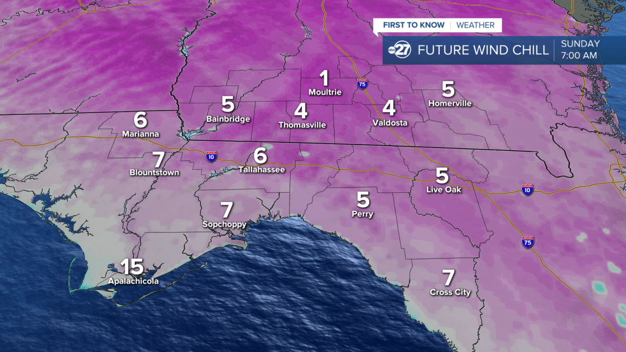 Wind Chill Sunday AM