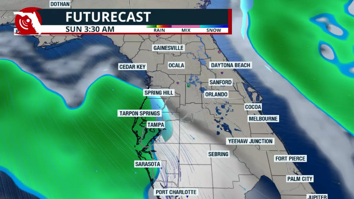 Check out the blue just east of the Tampa Bay area.