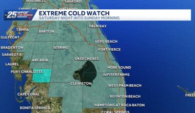 Freeze watch issued as South Florida faces its coldest air in years