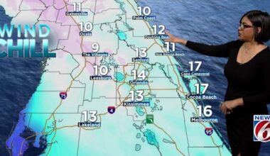 Warmer day in Central Florida before big cold blast sweeps through