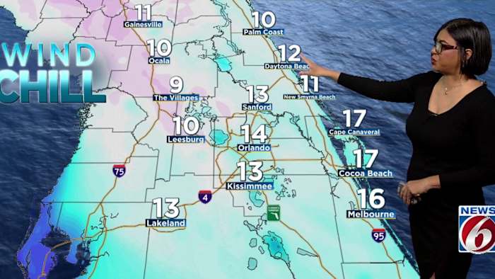 Warmer day in Central Florida before big cold blast sweeps through