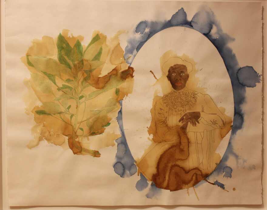 Onajide Shabaka watercolor that's part of 'Becoming Tomorrow's Dream' exhibition at FGCU's Wasmer Gallery.