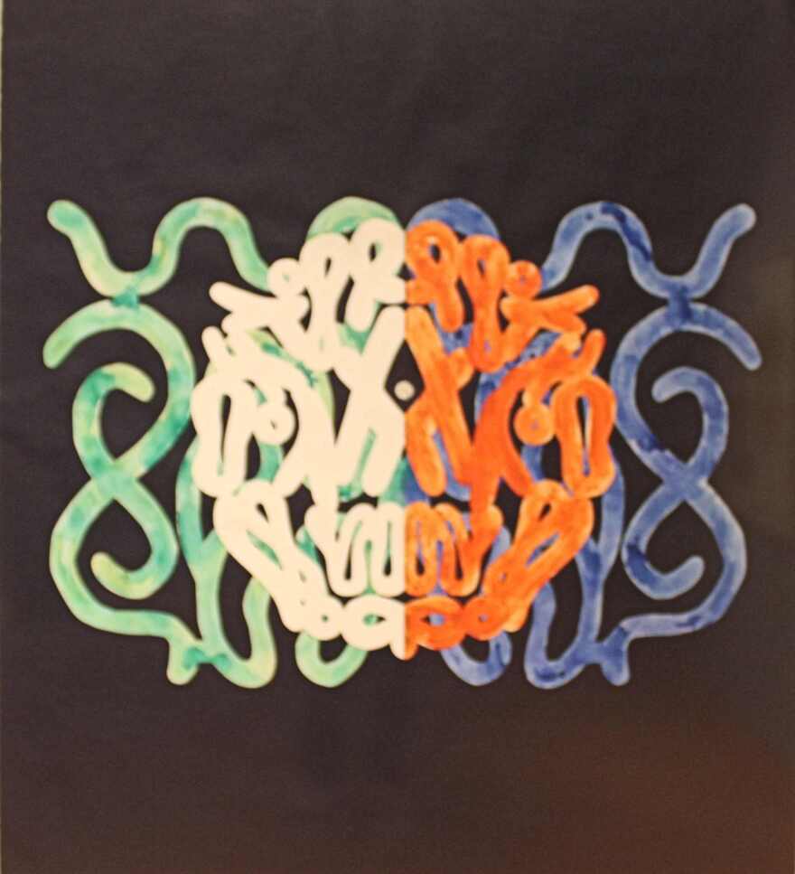 Artwork by Miami artist Onajide Shabaka on view in 'Becoming Tomorrow's Dream' exhibition at FGCU Wasmer Gallery.