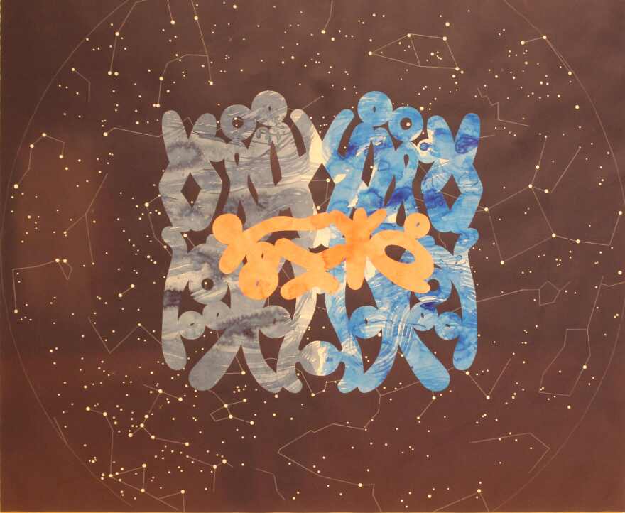 Wasmer Gallery Director John Loscuito likens these marks to insect paths and to other complex kinds of architecture not built by humans.