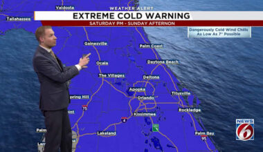 Extreme cold warning issued for Central Florida ahead of dangerous cold