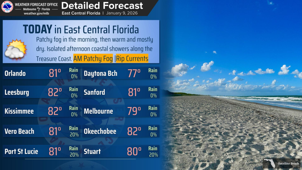 Another warm and dry day in Central Florida after morning fog – Orlando Sentinel