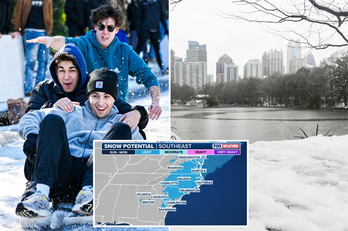 Snowflakes could fly in Florida, Georgia this weekend as cold hits the South