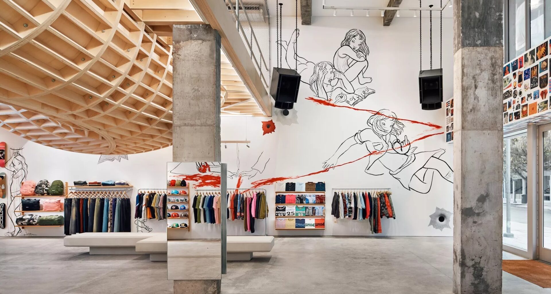 Photo of the inside of a clothing store