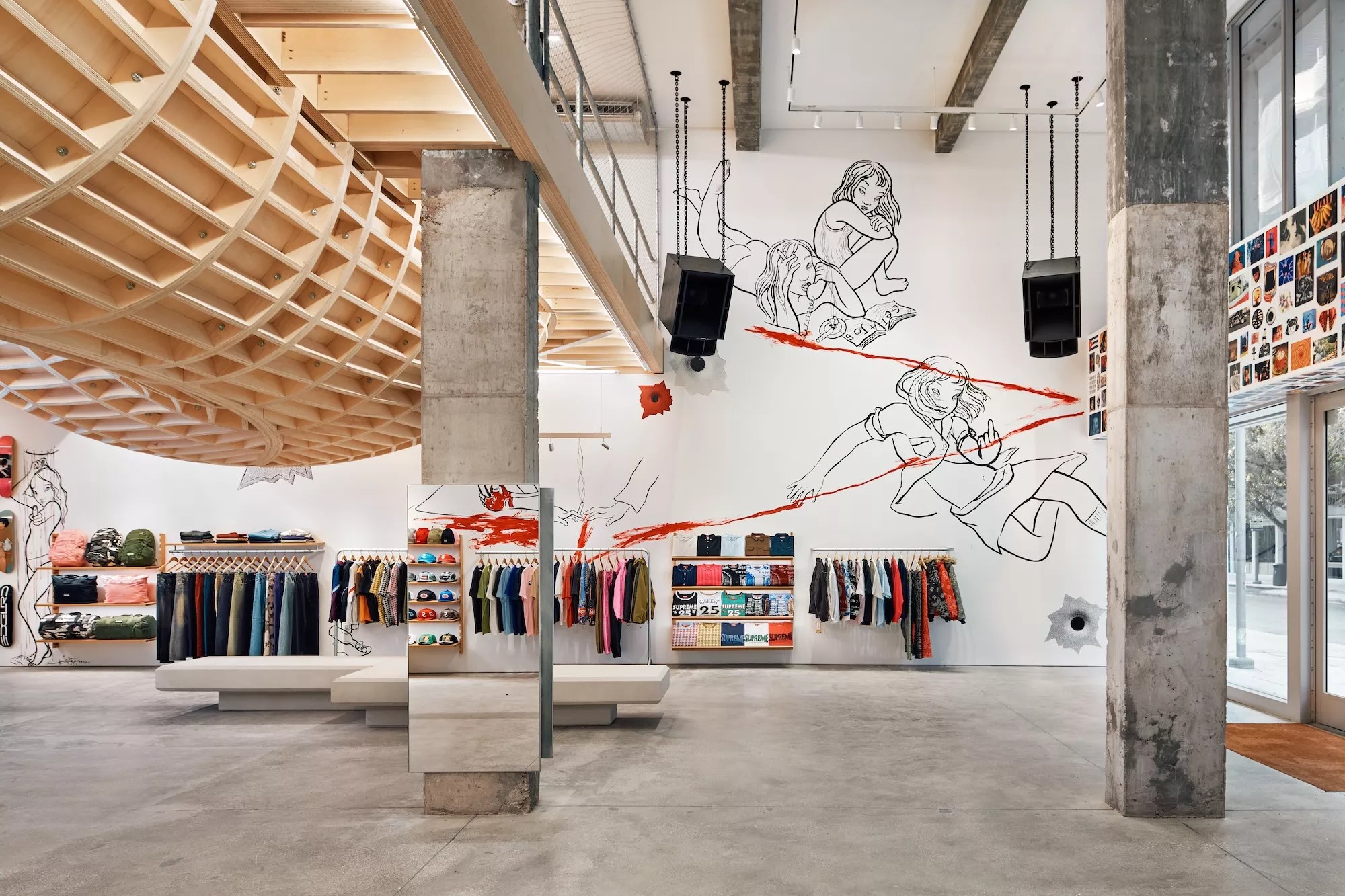 Photo of the inside of a clothing store