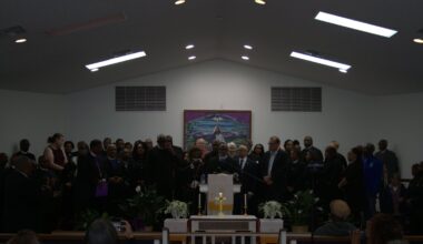 The group of clergy, civic and community leaders who are calling for school board member Robert Alvero to resign after he posted that 80% of the Blacks he