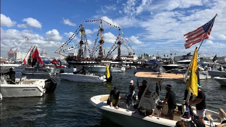 Boats near on Davis Islands Beach in Tampa, Florida