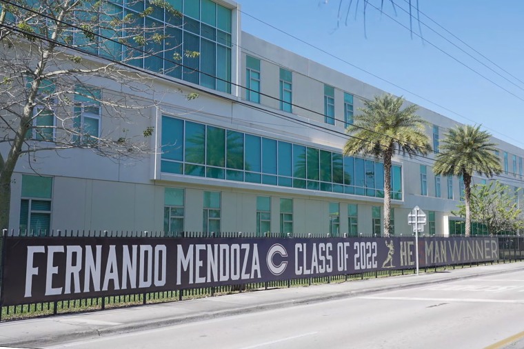 Fernando Mendoza signage.