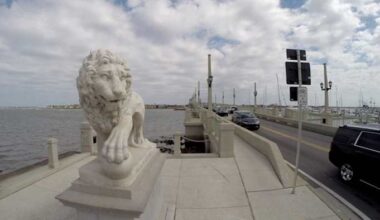 Iconic lions on the Bridge of Lions to be removed, relocated for seawall improvement project