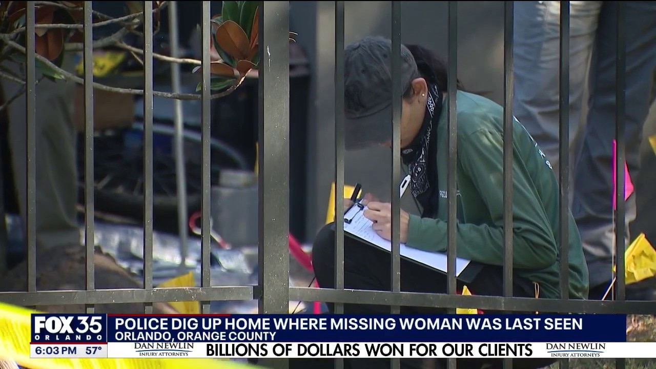 Police dig in Orlando backyard during search tied to missing woman