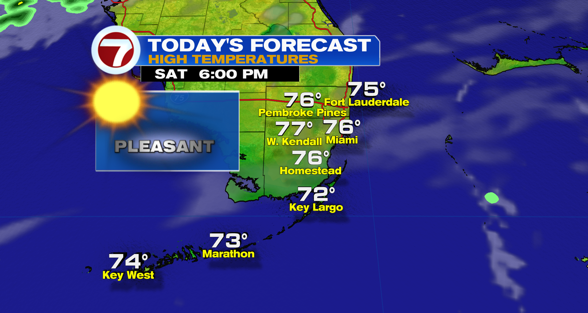 Gorgeous Saturday Ahead - WSVN 7News | Miami News, Weather, Sports