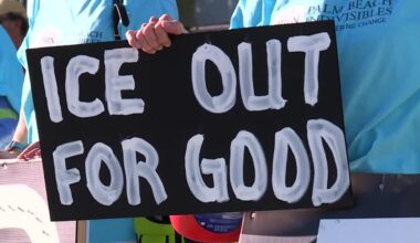 Protesters rally outside Florida Highway Patrol station following Minneapolis shootings