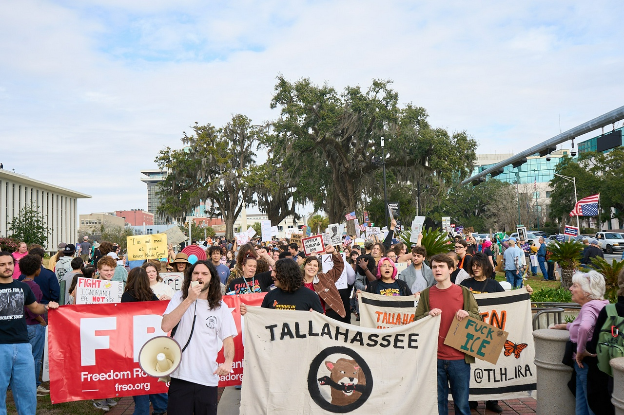 March in Tallahassee, Florida against ICE murderers and Trump's agenda.